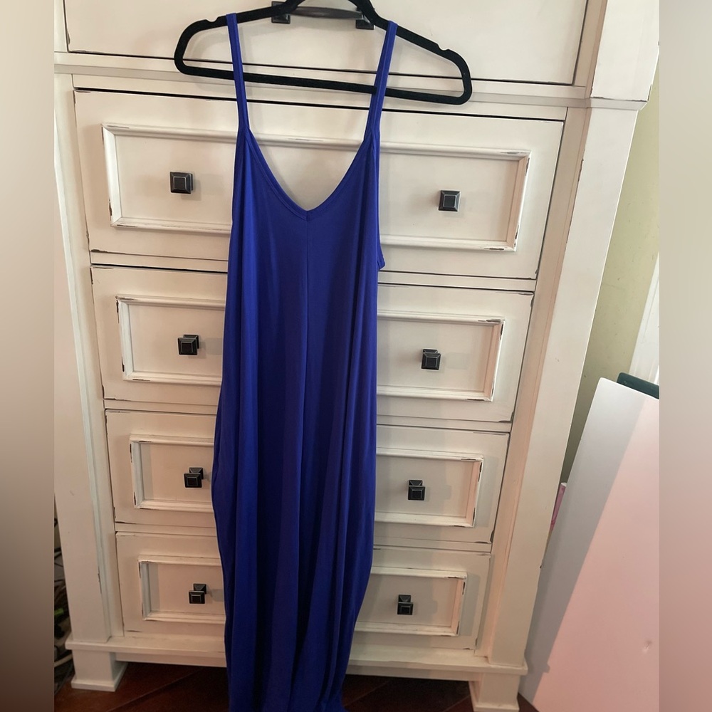 Royal blue maxi dress Zenana size Large - Picture 2 of 5